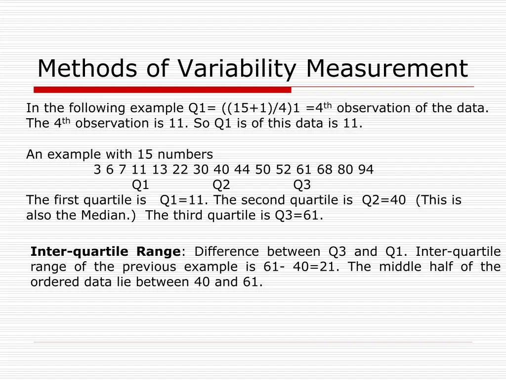 methods of variability measurement 3