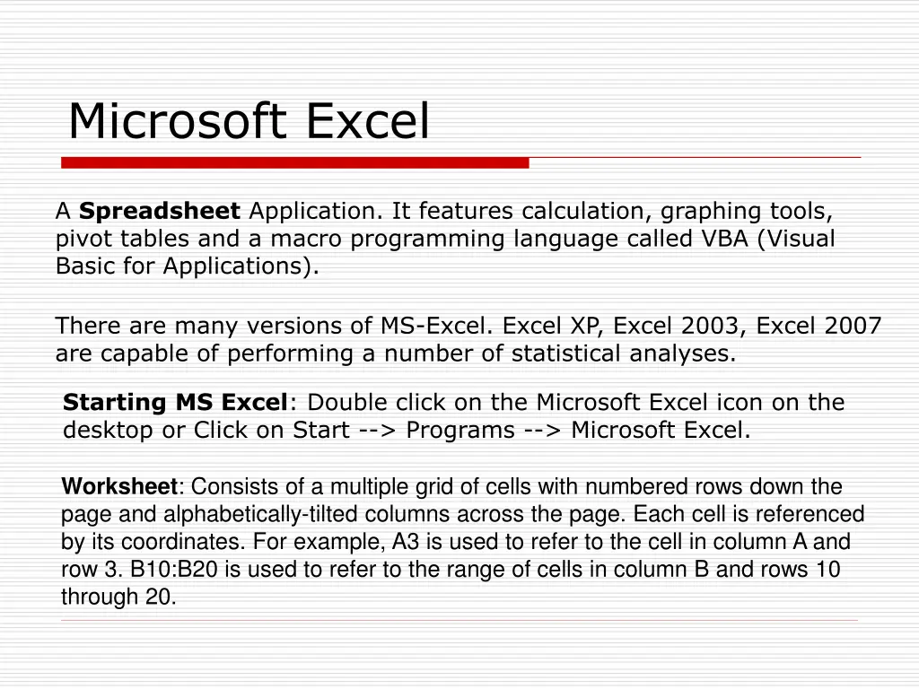 microsoft excel
