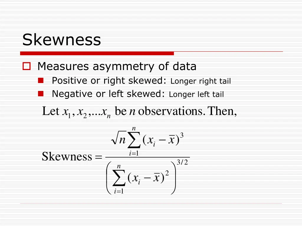 skewness