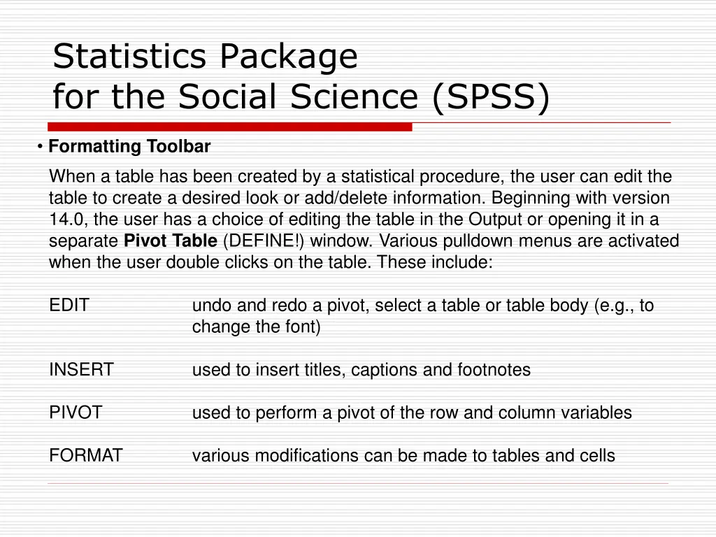 statistics package for the social science spss 4