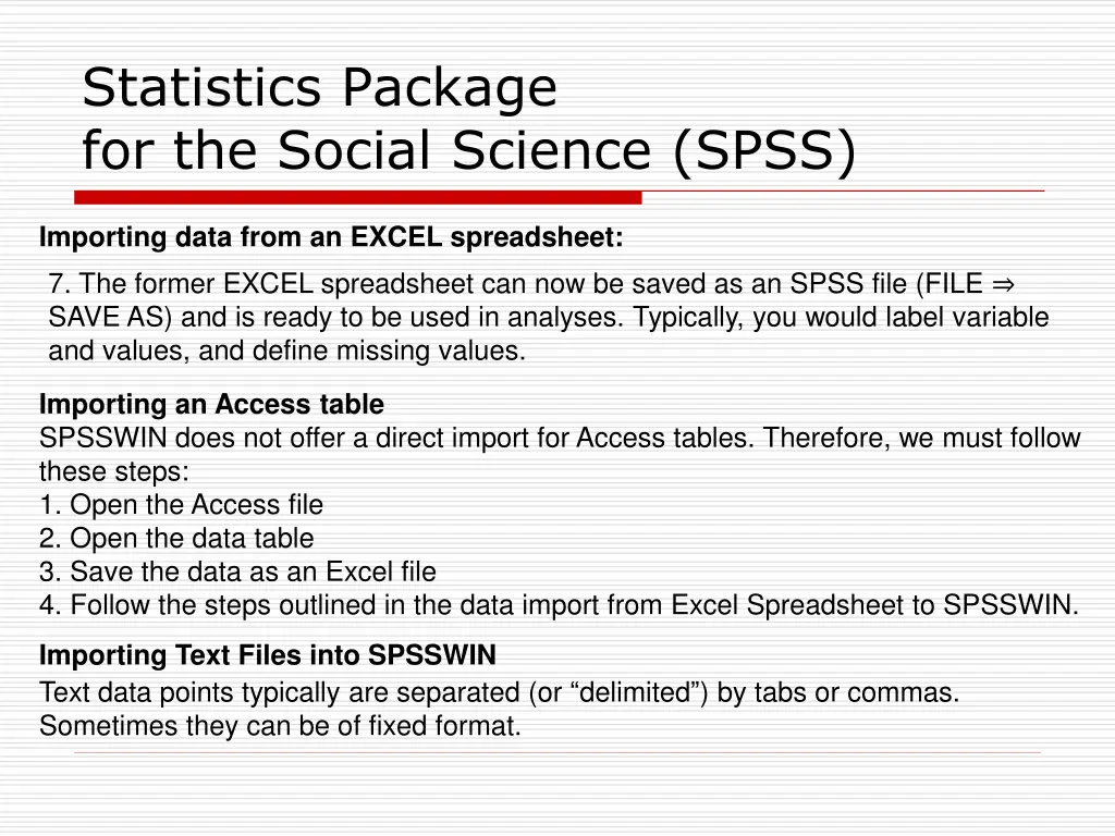 statistics package for the social science spss 7