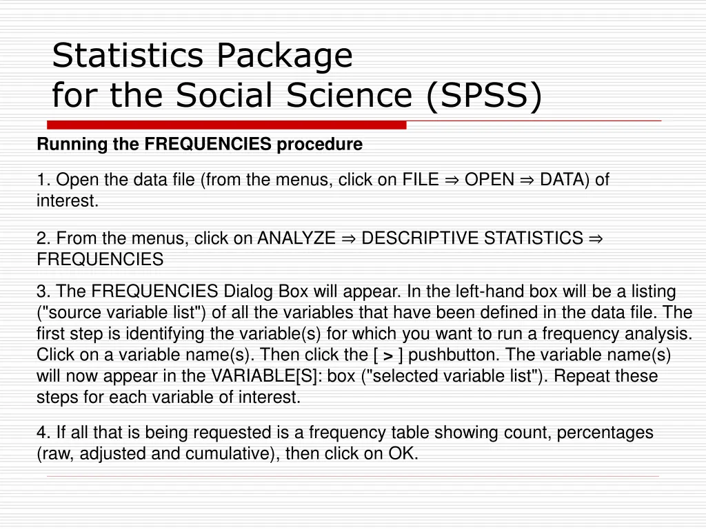 statistics package for the social science spss 9