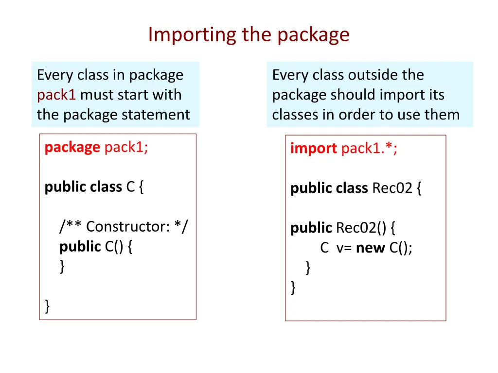 importing the package