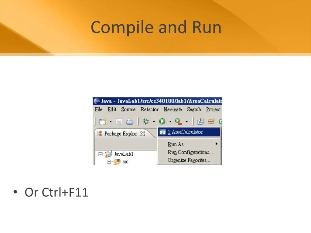 compile and run 2