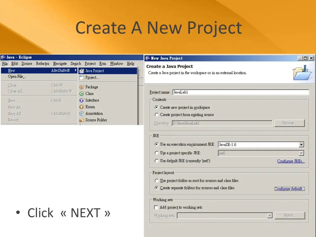 create a new project