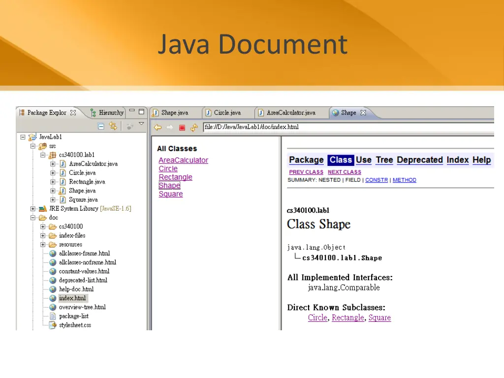 java document 1