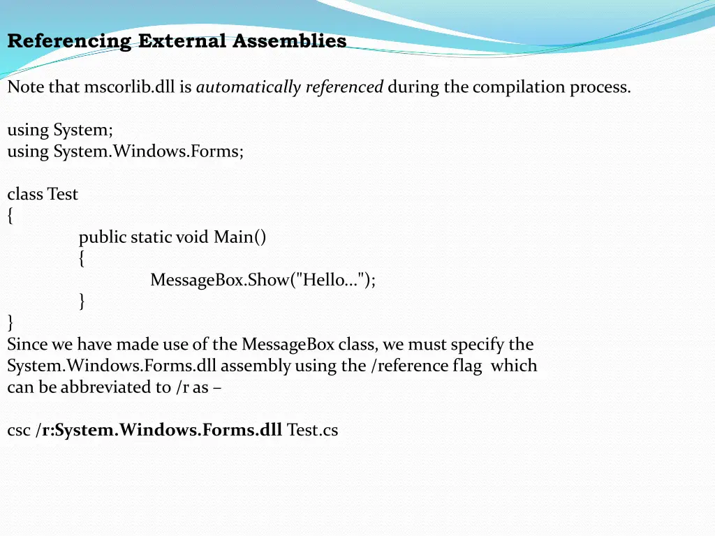 referencing external assemblies