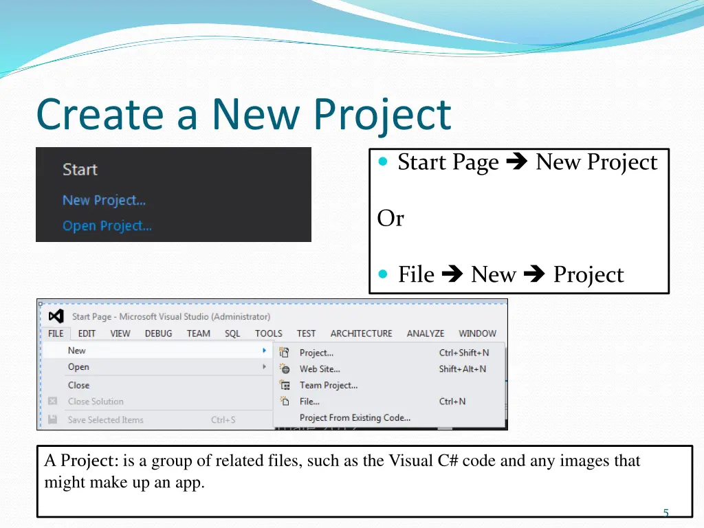 create a new project