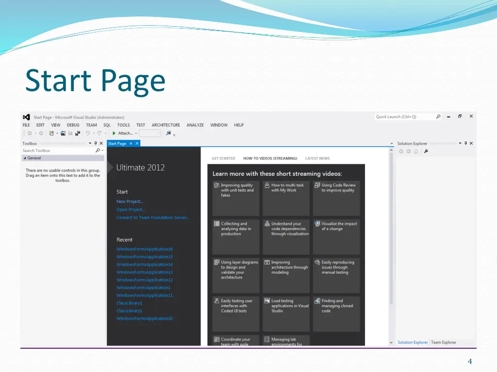 start page