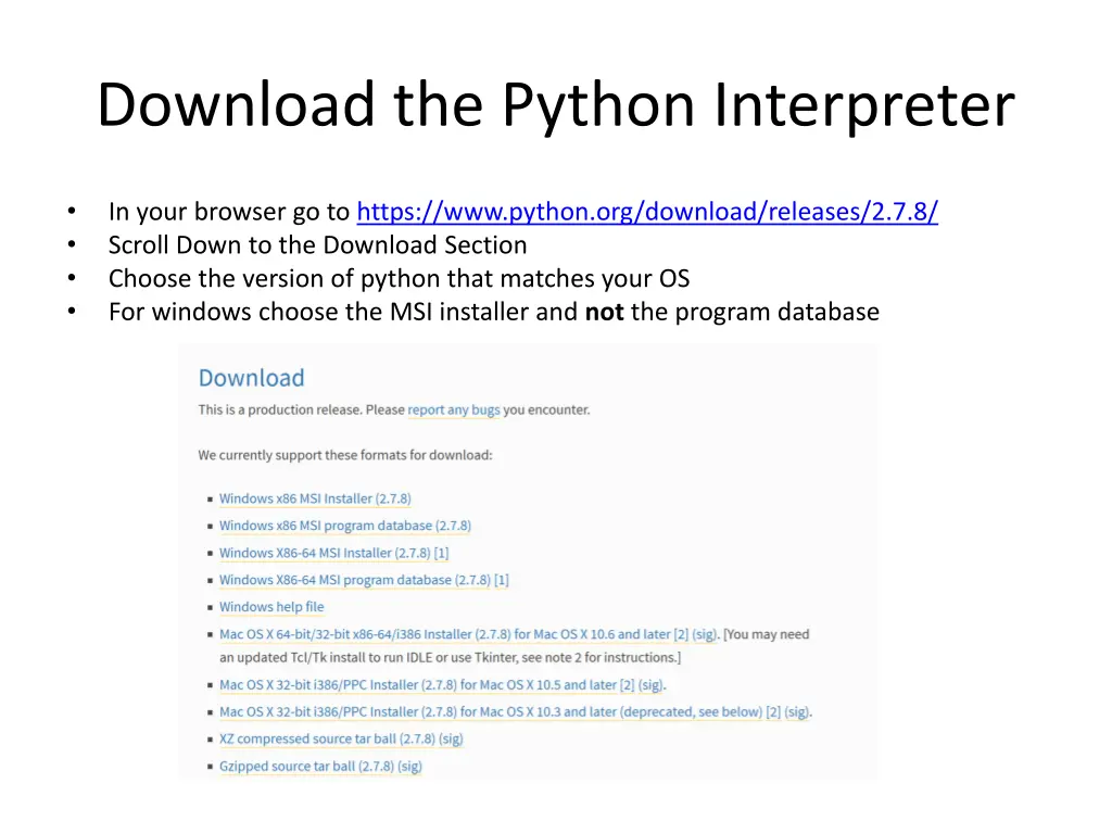 download the python interpreter