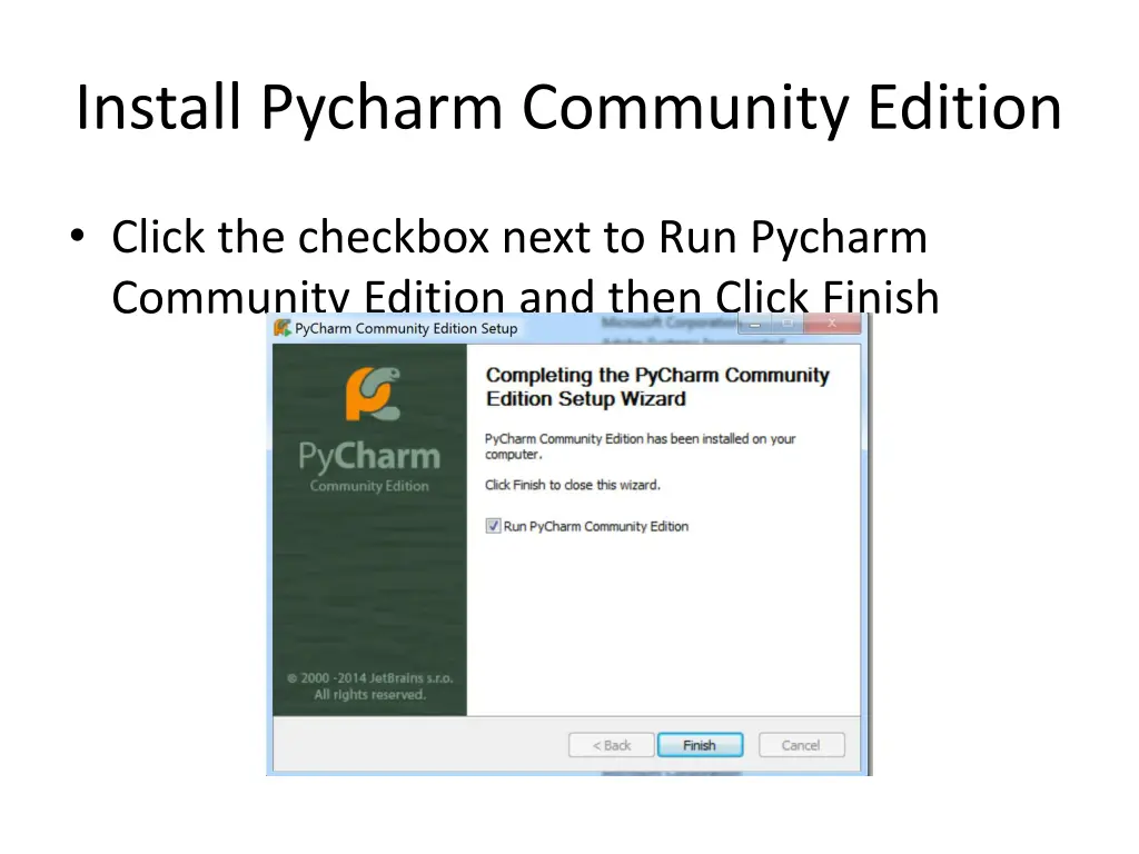 install pycharm community edition 1
