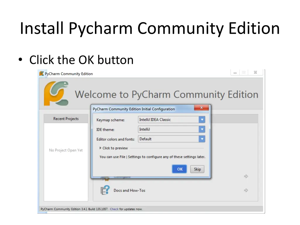 install pycharm community edition 3