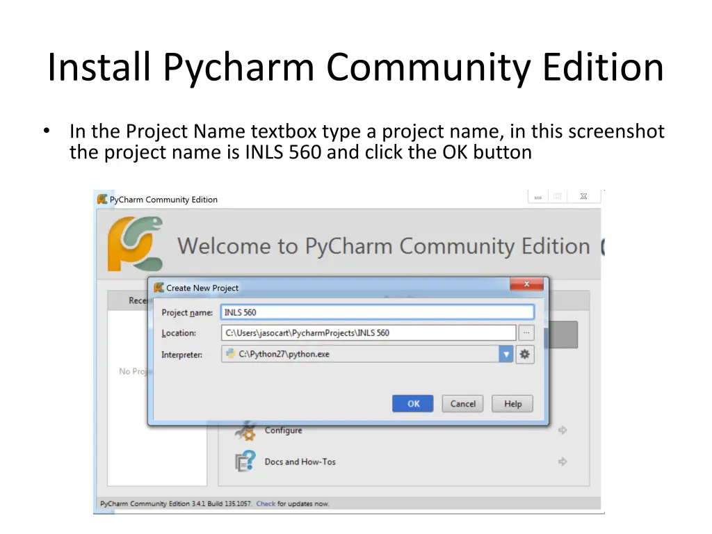 install pycharm community edition 5