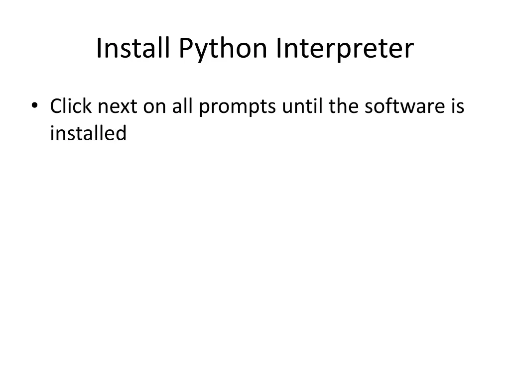 install python interpreter