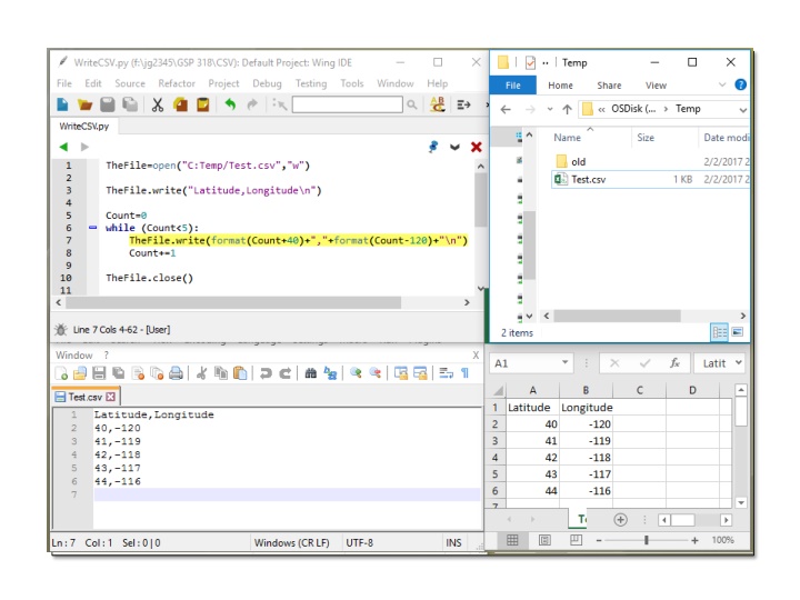 creates the file on disk and opens it for writing