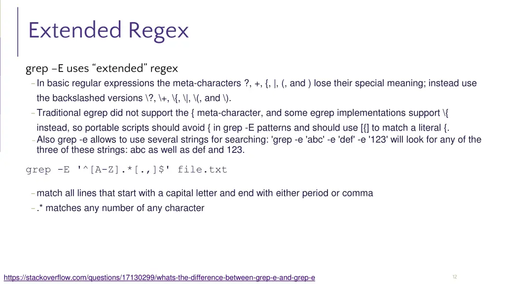extended regex