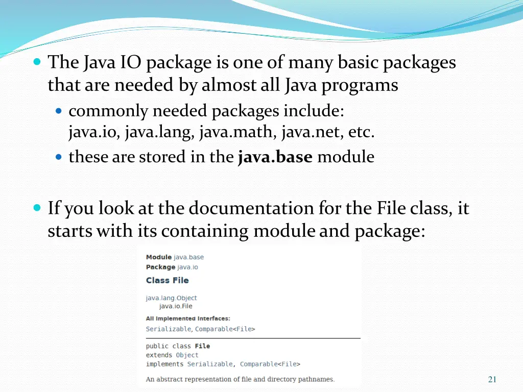 the java io package is one of many basic packages