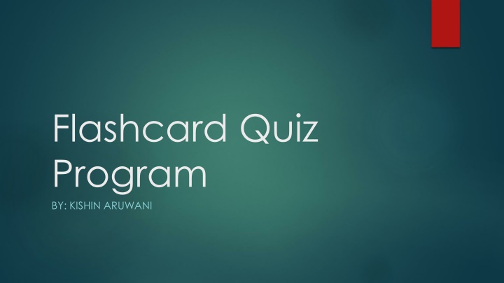 flashcard quiz program by kishin aruwani