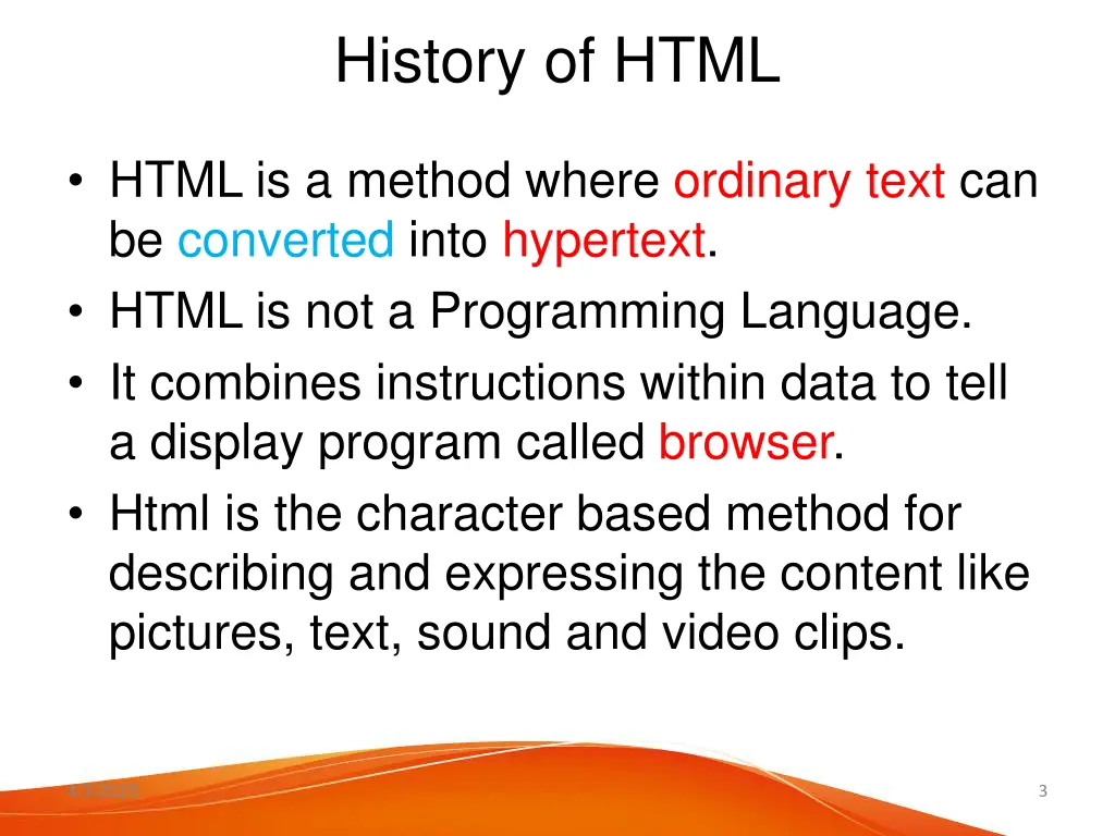 history of html