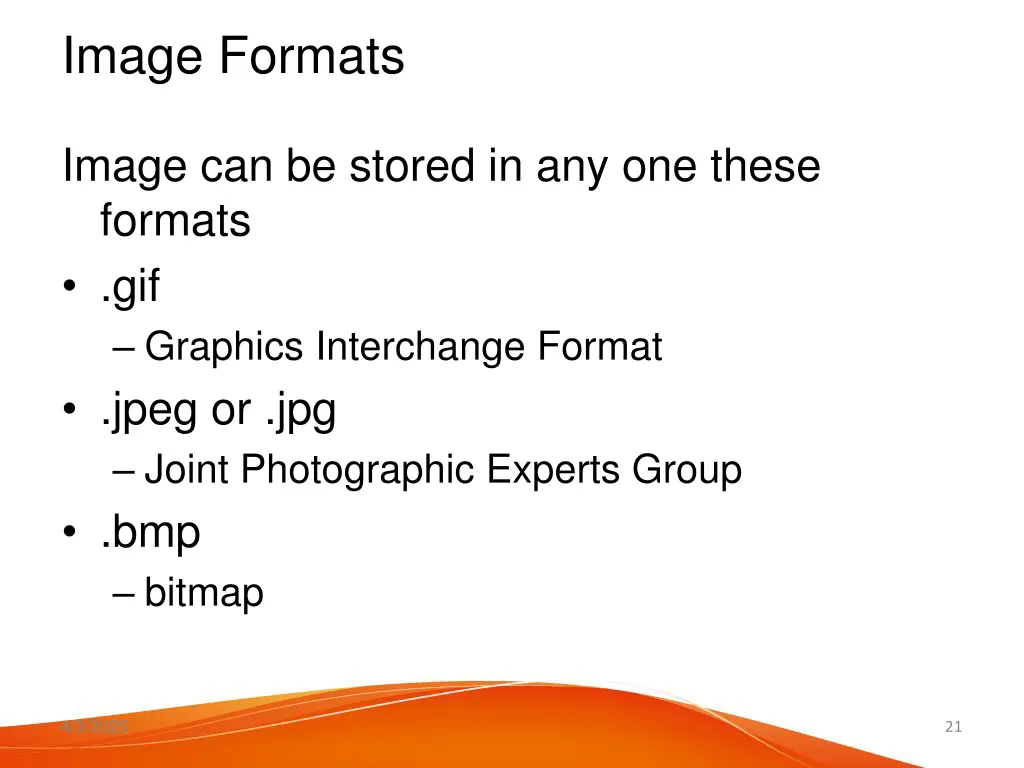 image formats