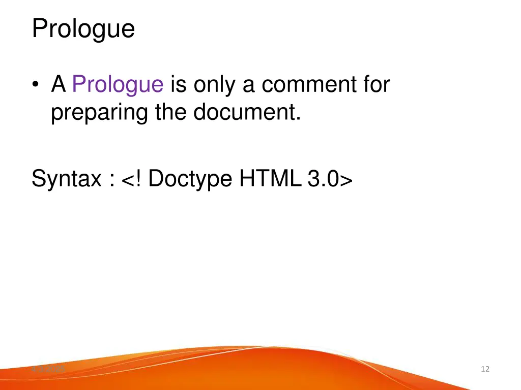 prologue