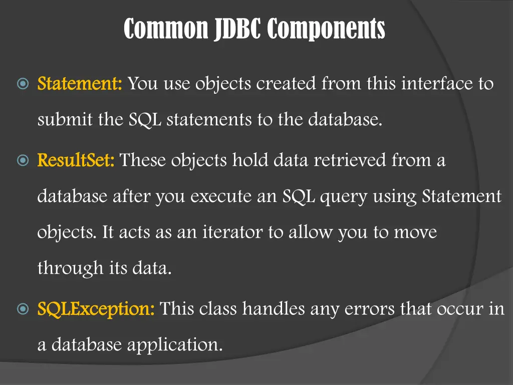 common jdbc components 1