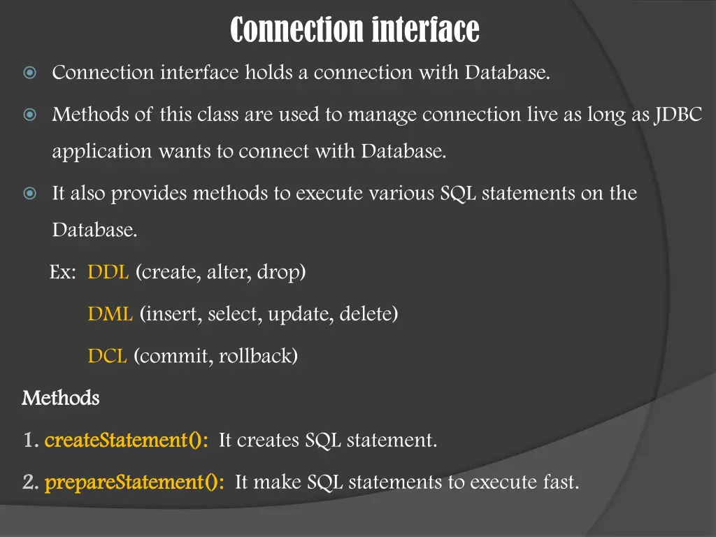 connection interface