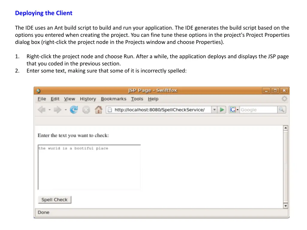 deploying the client