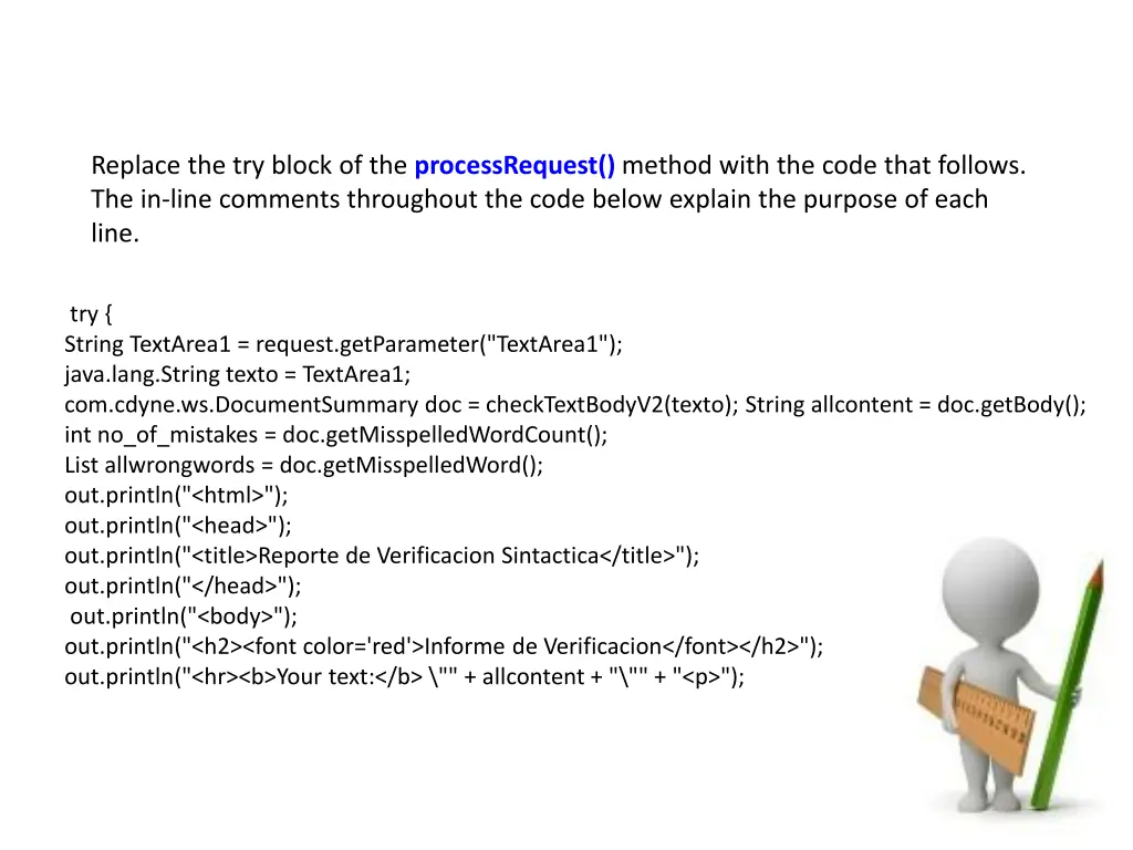 replace the try block of the processrequest