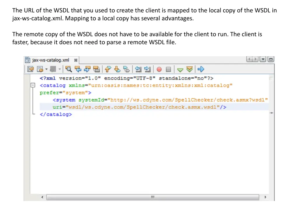 the url of the wsdl that you used to create