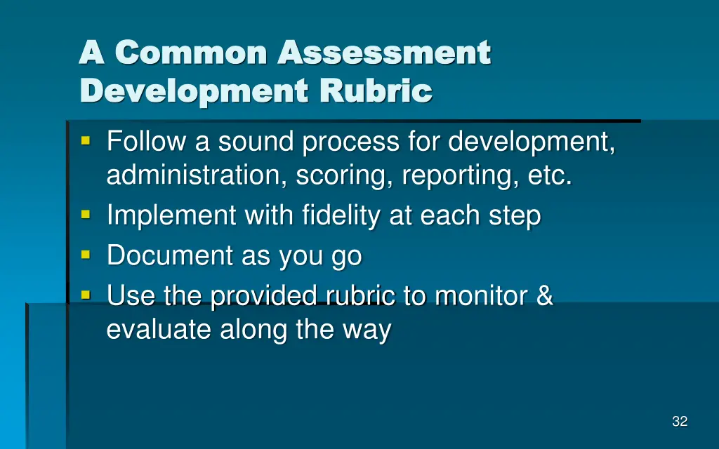 a common assessment a common assessment