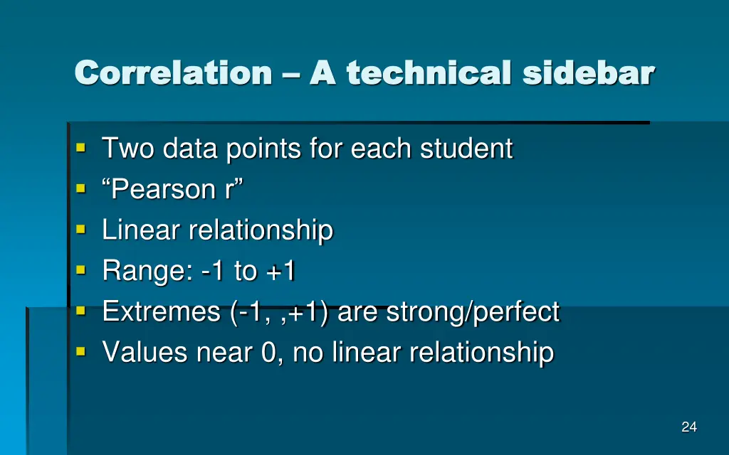 correlation correlation a technical sidebar