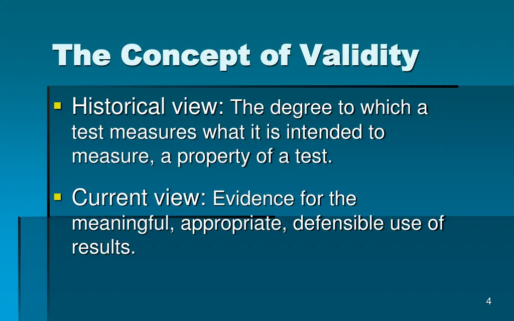 the concept of validity the concept of validity