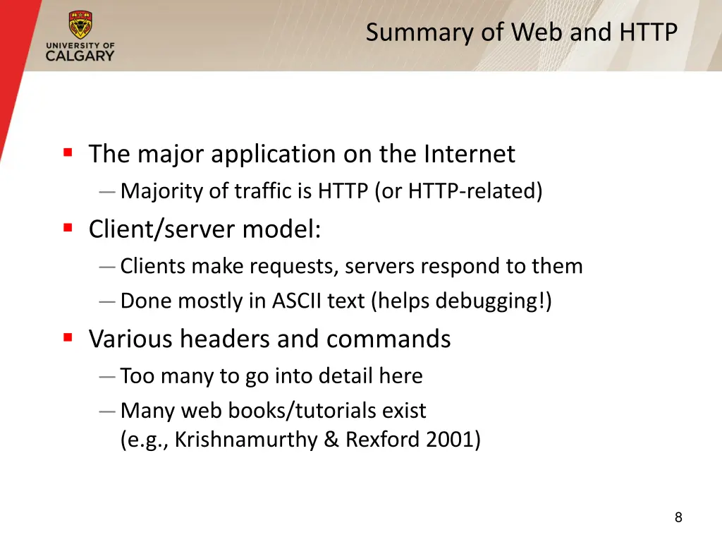 summary of web and http