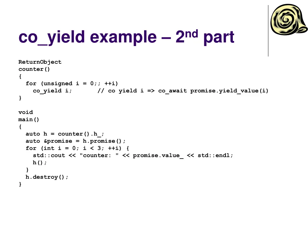 co yield example 2 nd part