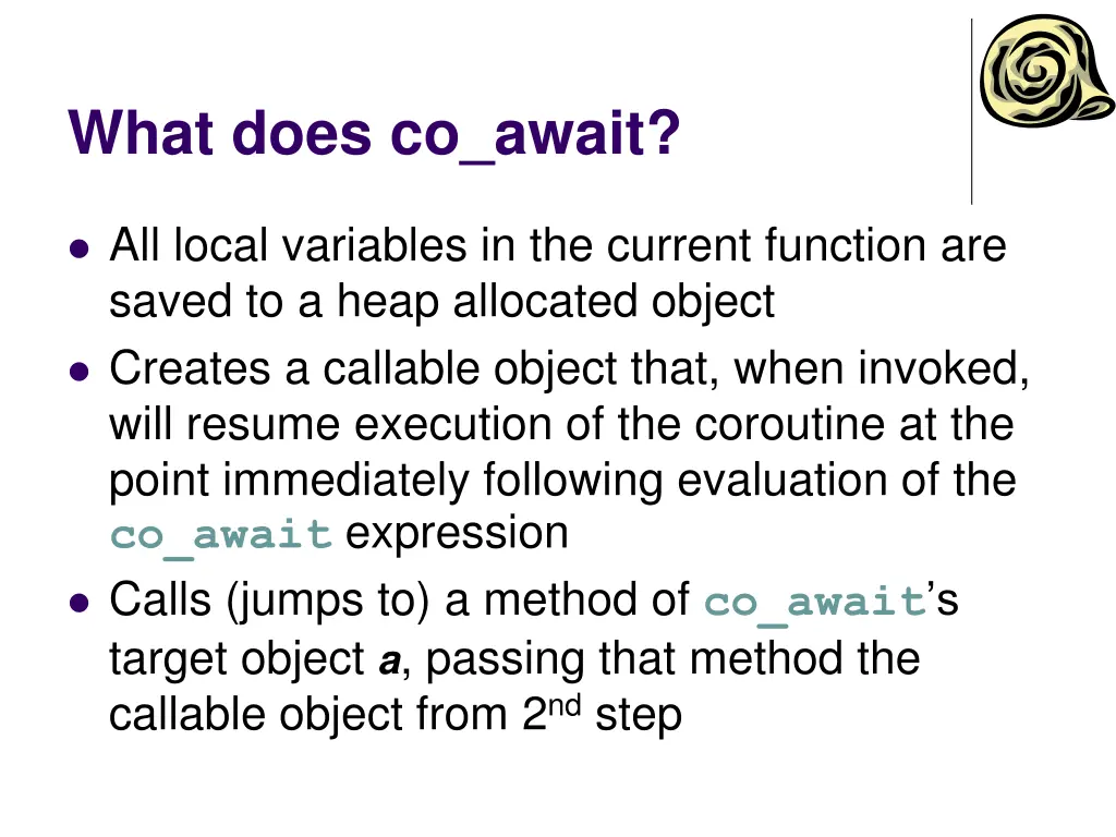 what does co await
