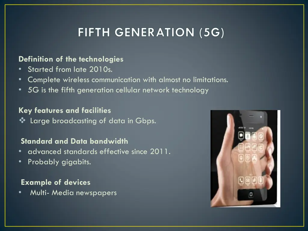 fifth generation 5g