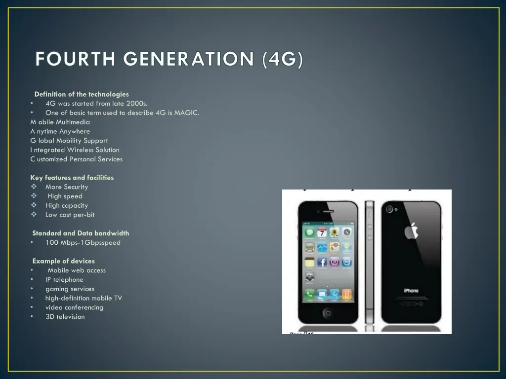 fourth generation 4g
