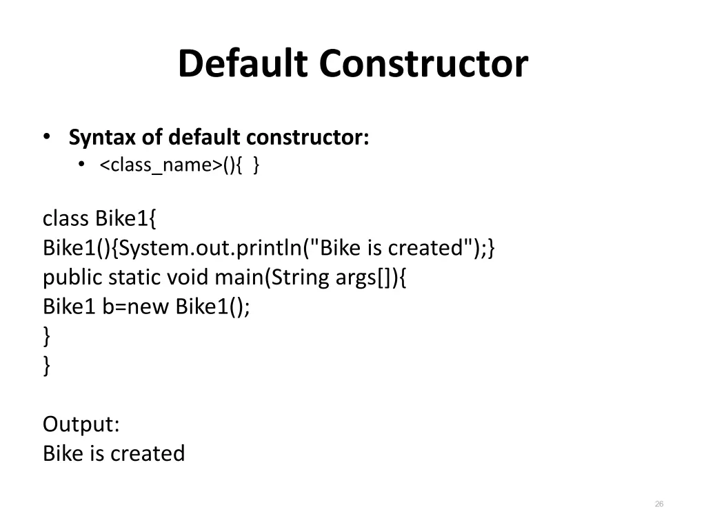 default constructor