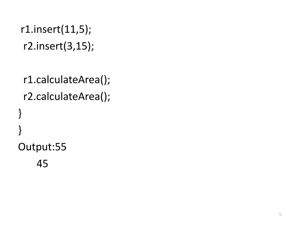 r1 insert 11 5 r2 insert 3 15