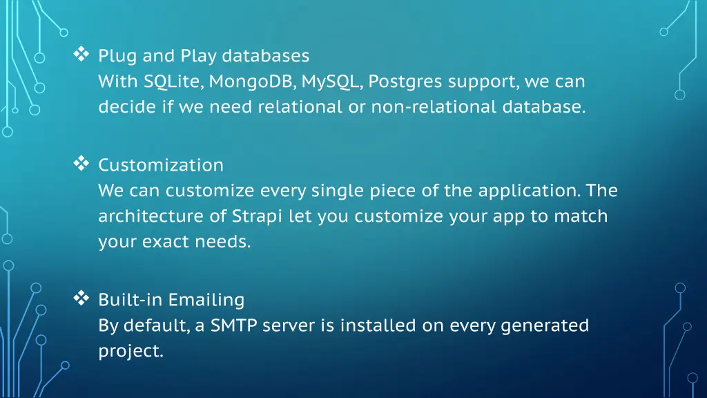 plug and play databases with sqlite mongodb mysql