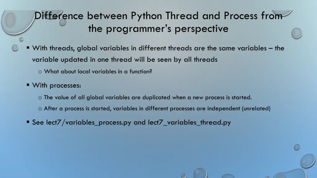 difference between python thread and process from
