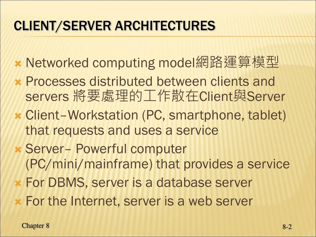 client server architectures