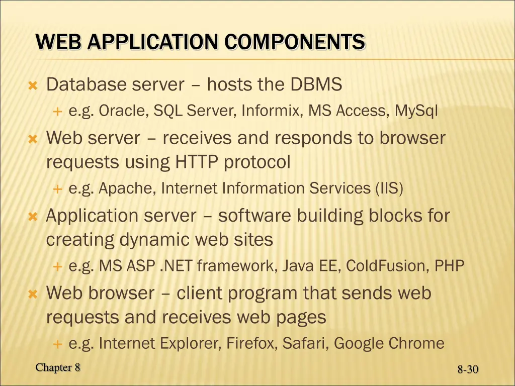 web application components