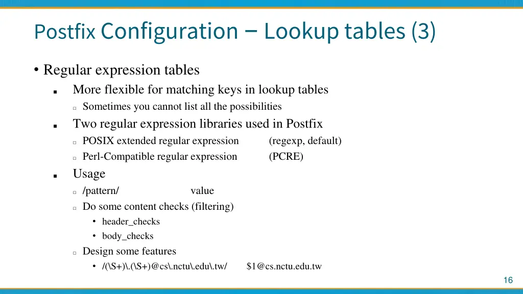 postfix configuration lookup tables 3
