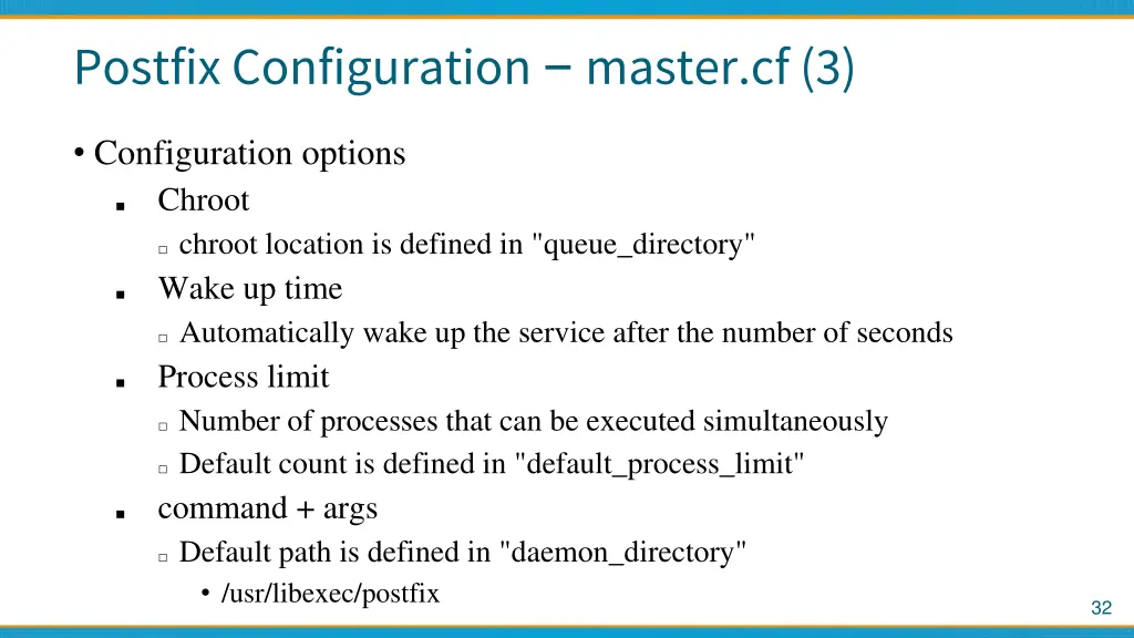 postfix configuration master cf 3