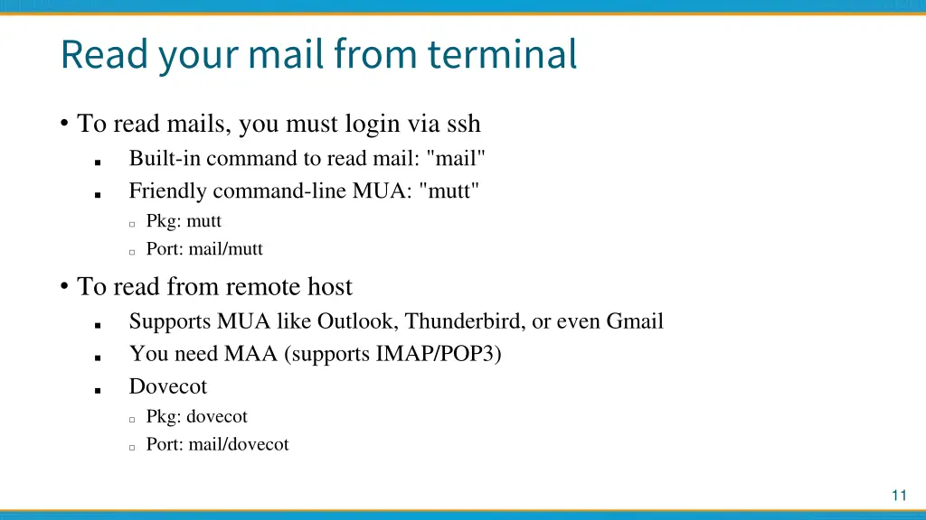 read your mail from terminal