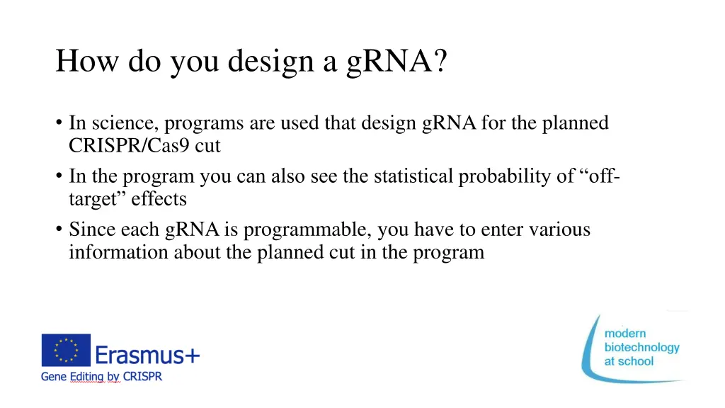 how do you design a grna