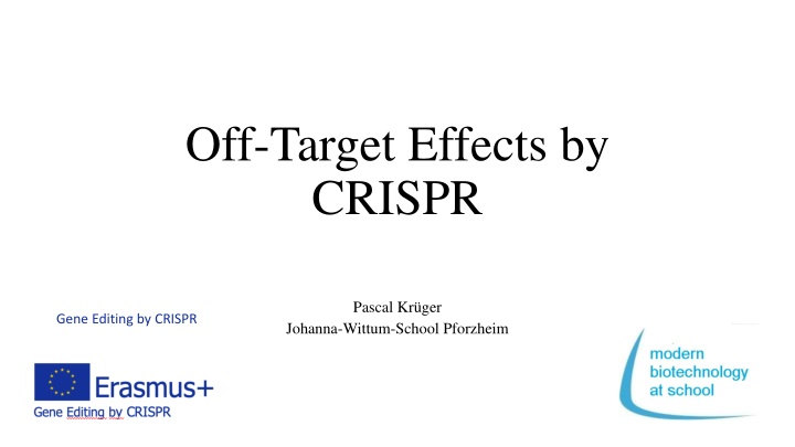 off target effects by crispr