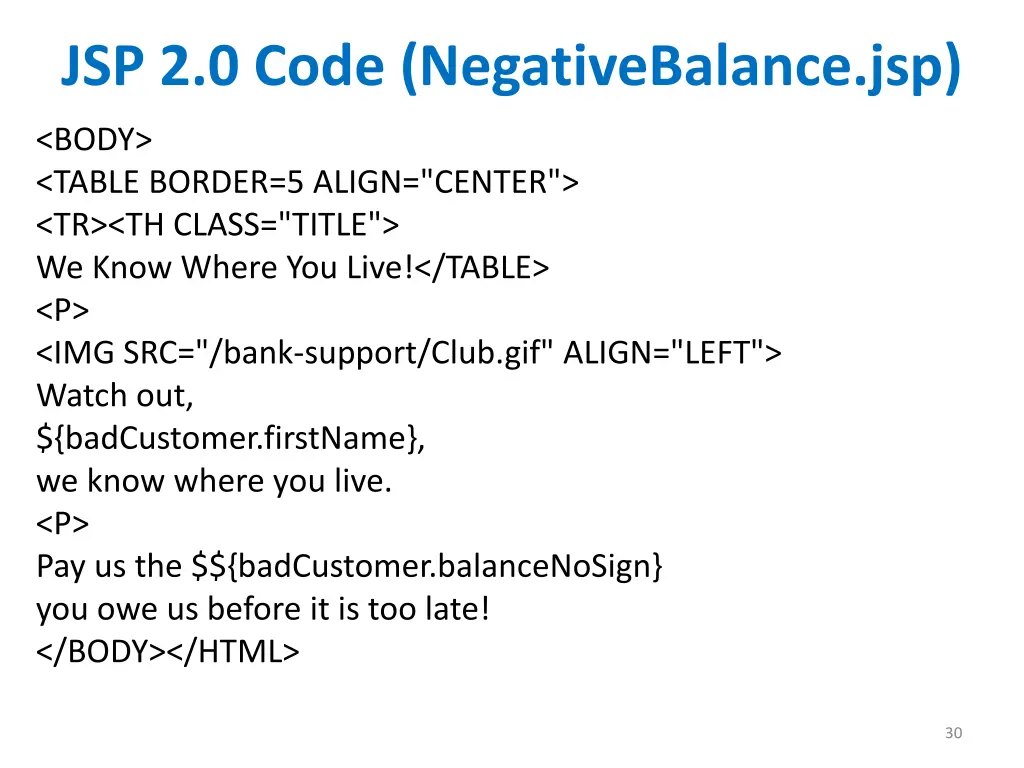 jsp 2 0 code negativebalance jsp